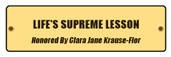 Life's Supreme Lesson